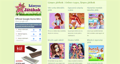 Desktop Screenshot of lanyos-jatekok.hu